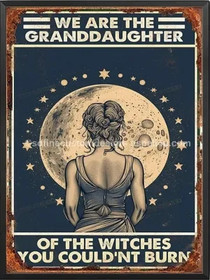 We Are The Granddaughters Wicca Coven Art - Digital Download Poster, Canvas Print, Wall Art, Spell Page, Junk Journal, Cottage Core DIY Art