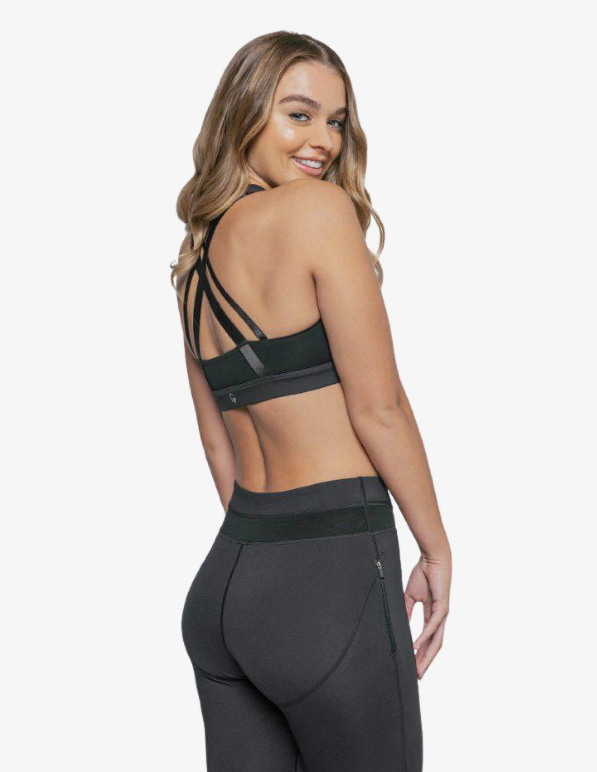 Wherever You Wander Sports Bra - Black