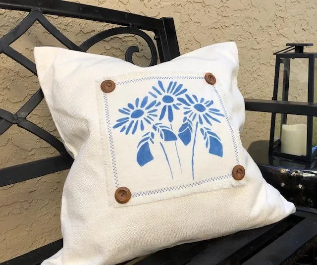 White and Indigo Throw Pillows