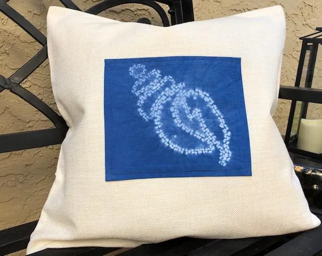 White and Indigo Throw Pillows