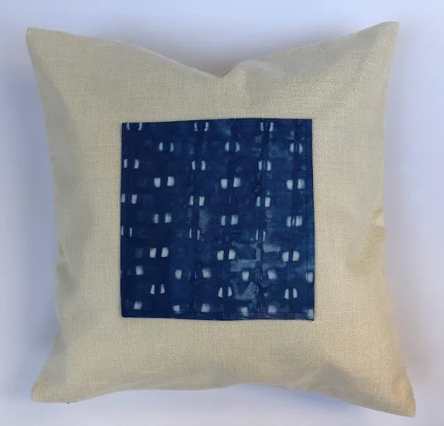 White and Indigo Throw Pillows