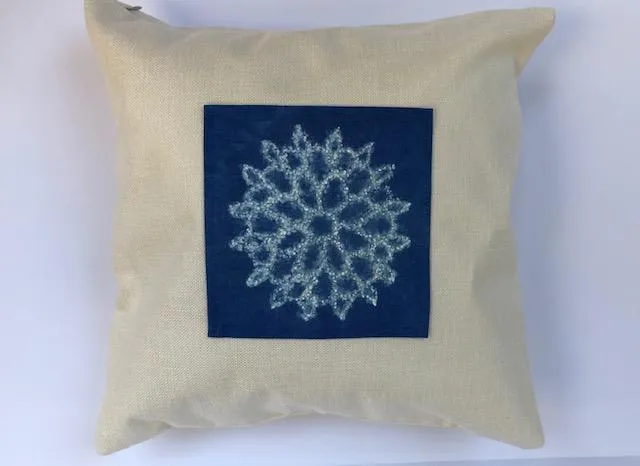 White and Indigo Throw Pillows