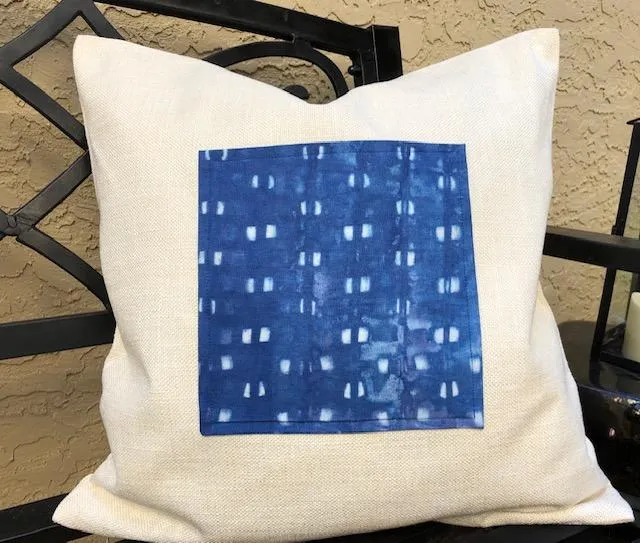 White and Indigo Throw Pillows