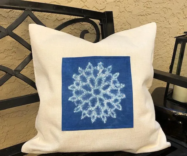 White and Indigo Throw Pillows