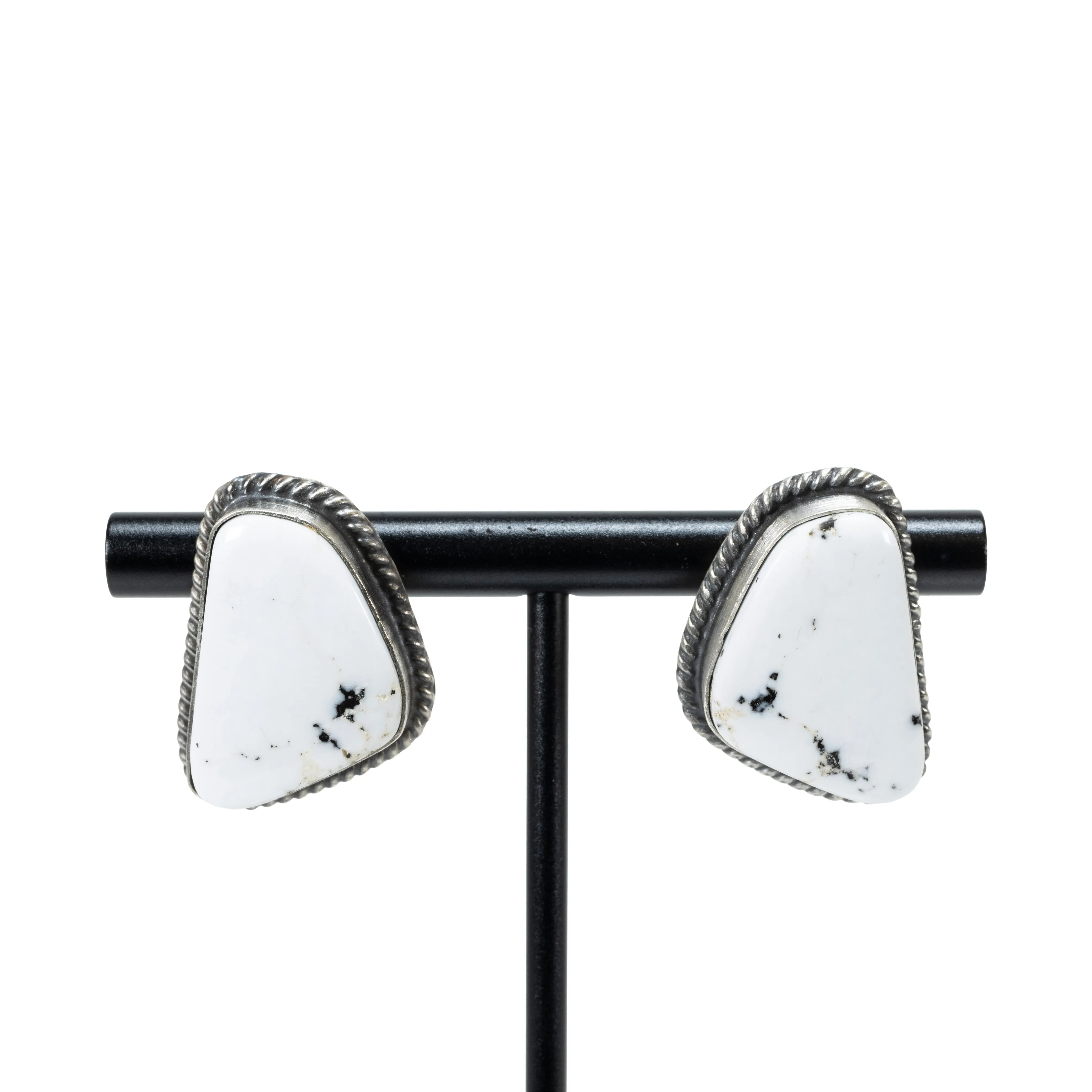 White Buffalo Turqouise Earrings