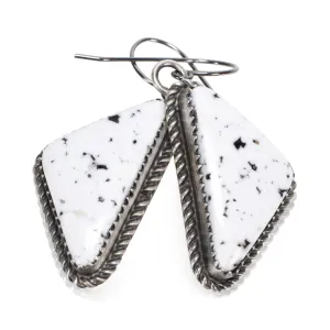 White Buffalo Turquoise Earrings