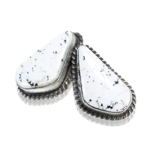 White Buffalo Turquoise Earrings