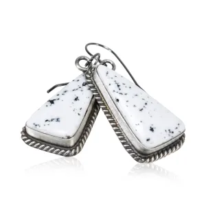 White Buffalo Turquoise Earrings