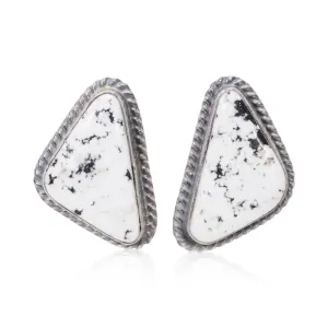 White Buffalo Turquoise Earrings