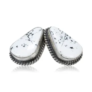 White Buffalo Turquoise Earrings