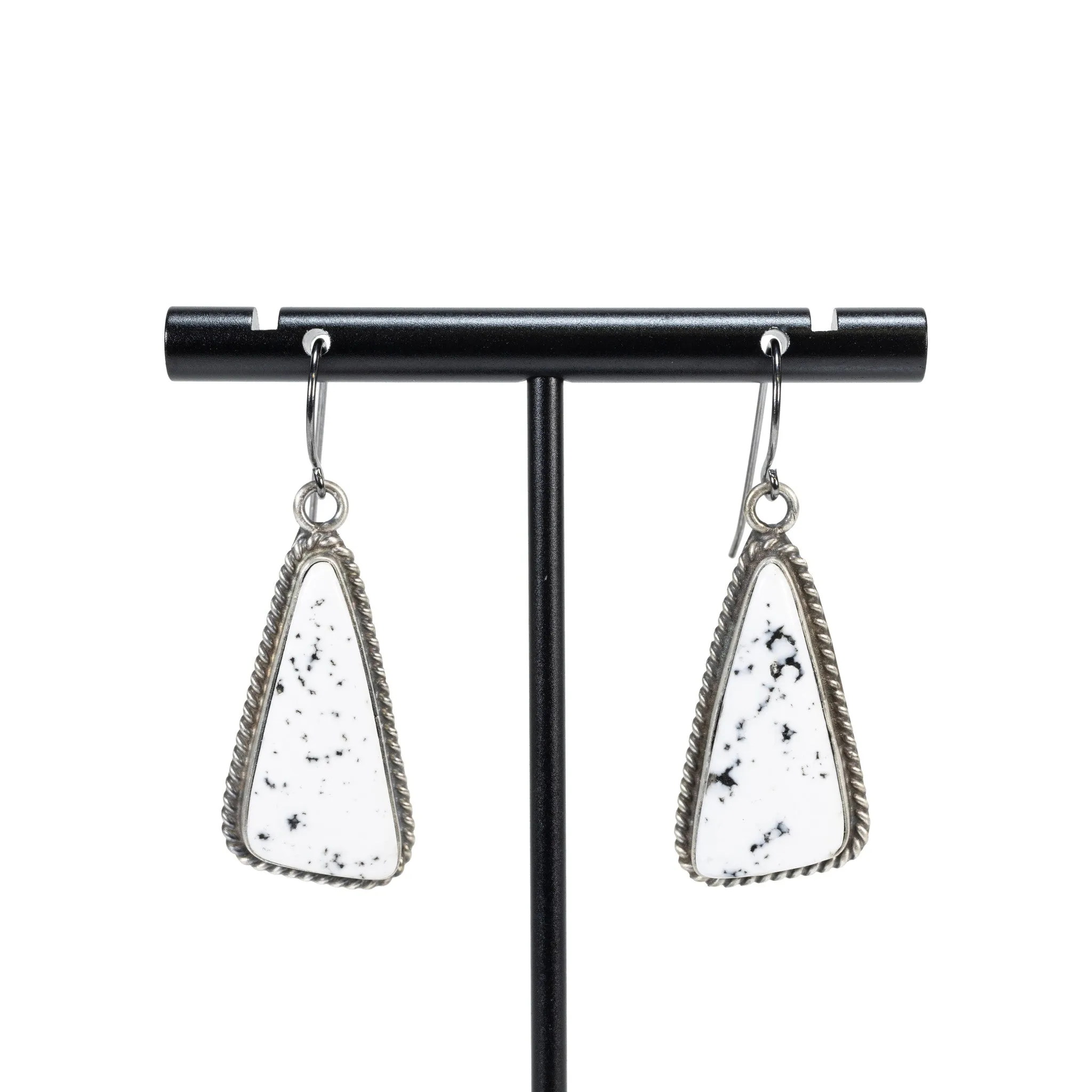 White Buffalo Turquoise Earrings