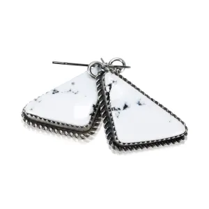 White Buffalo Turquoise Earrings