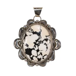 White Buffalo Turquoise Pendant