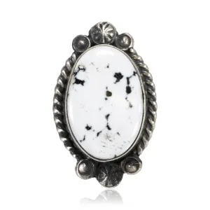 White Buffalo Turquoise Ring