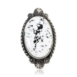 White Buffalo Turquoise Ring