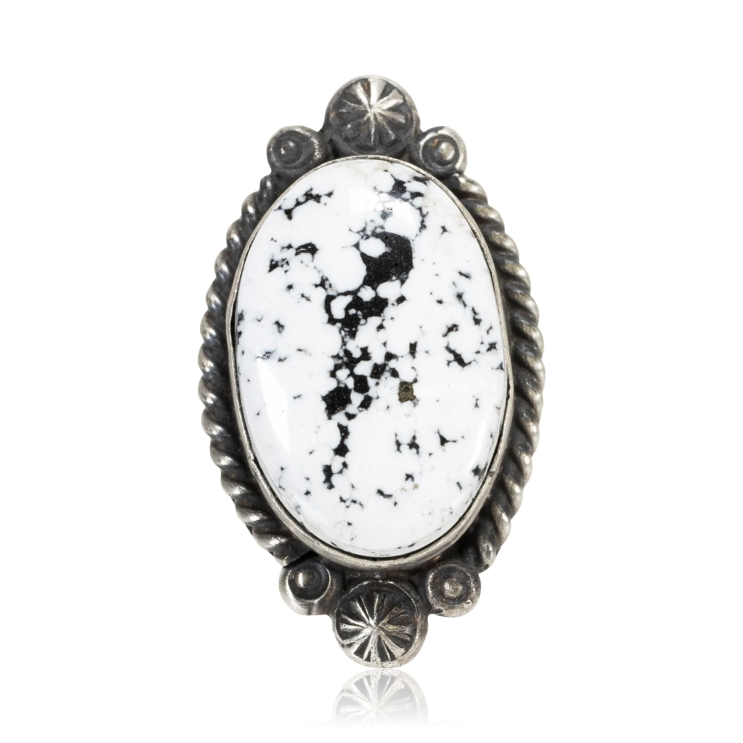 White Buffalo Turquoise Ring