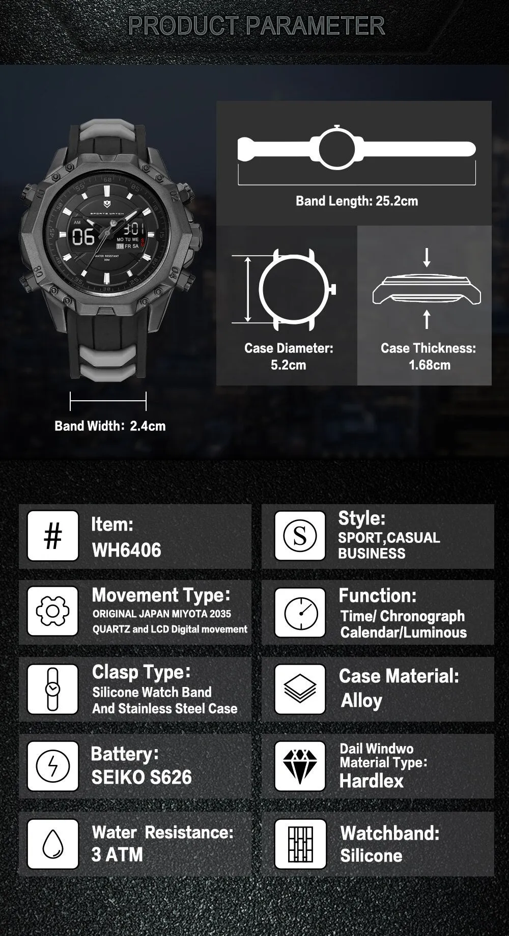 Wide.08 Military Sport Watch 