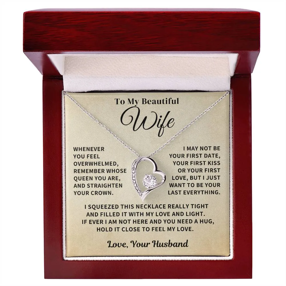 Wife Gift- Straighten Your Crown- Forever Love Necklace
