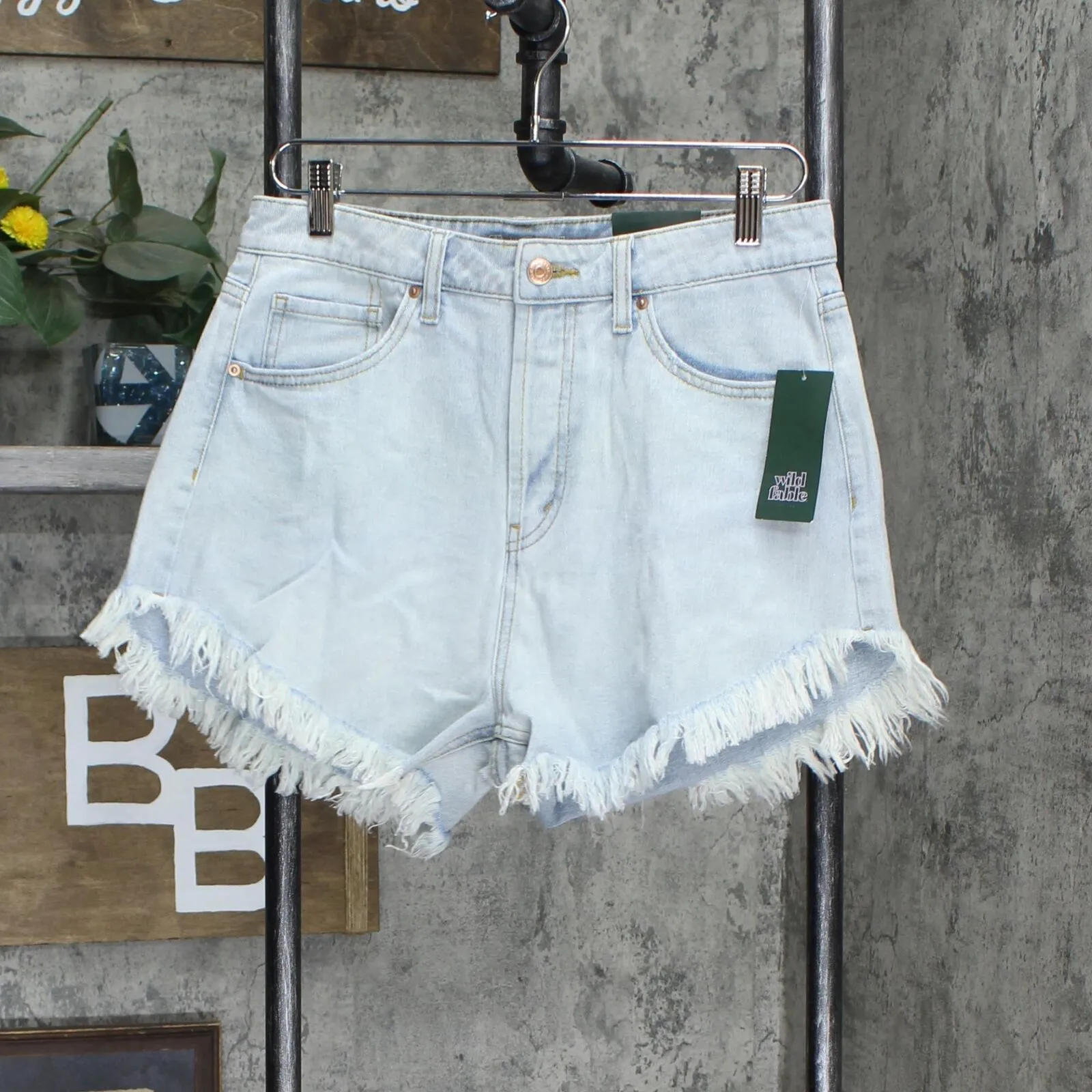 Wild Fable Women's High-Rise Frayed Jean Shorts 20WFSH020