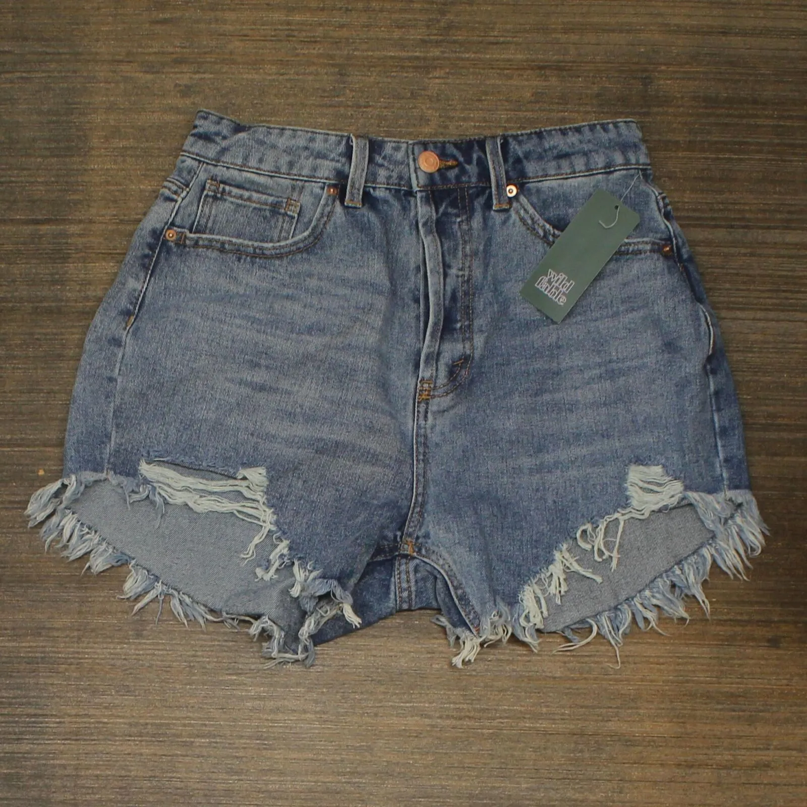 Wild Fable Women's High-Rise Frayed Jean Shorts 20WFSH020