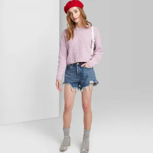 Wild Fable Women's High-Rise Frayed Jean Shorts 20WFSH020