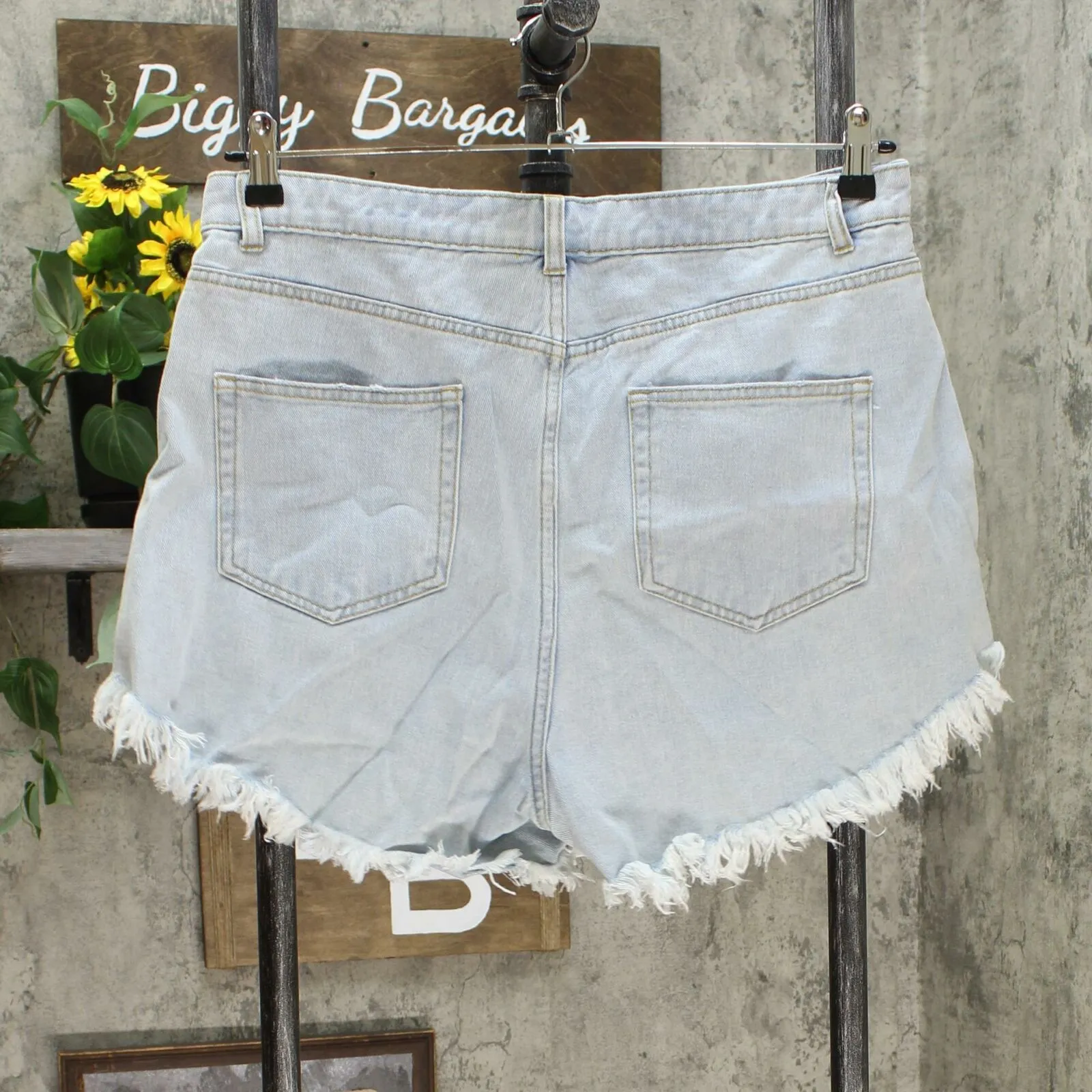Wild Fable Women's High Rise Frayed Jean Shorts