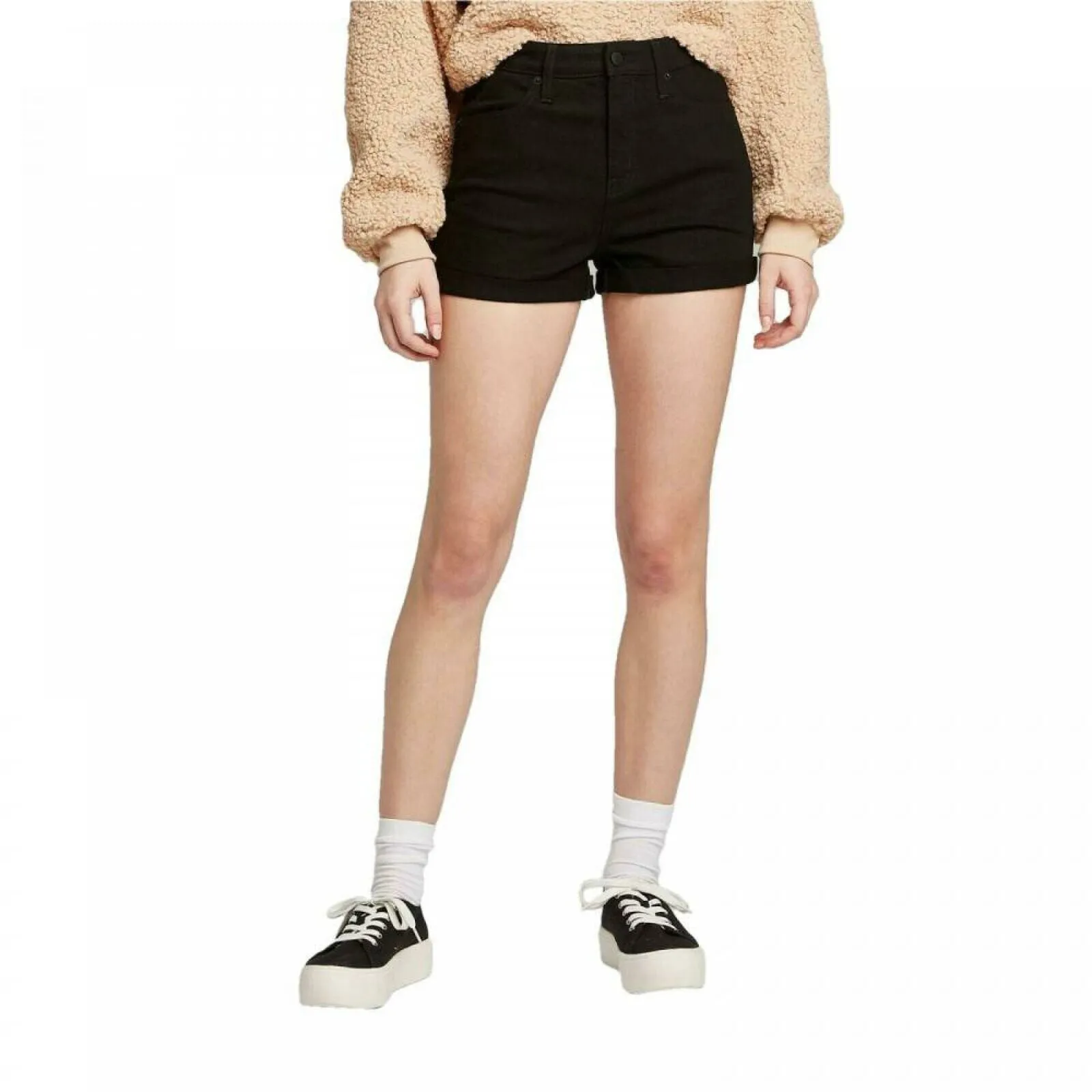 Wild Fable Women's High Rise Rolled Cuff Jean Shorts