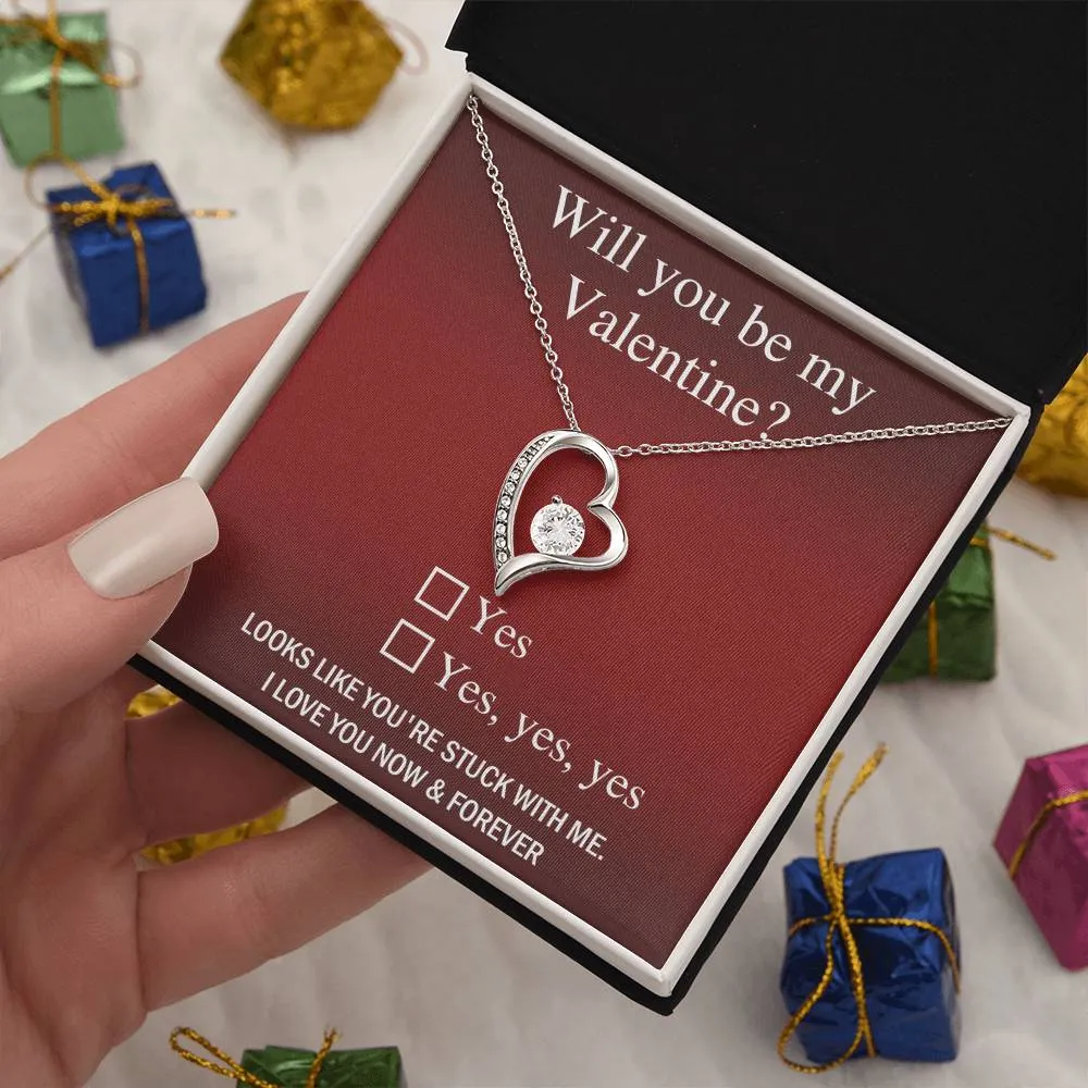 Will You Be My Valentine Soulmate Forever Love Necklace, Gift For Her