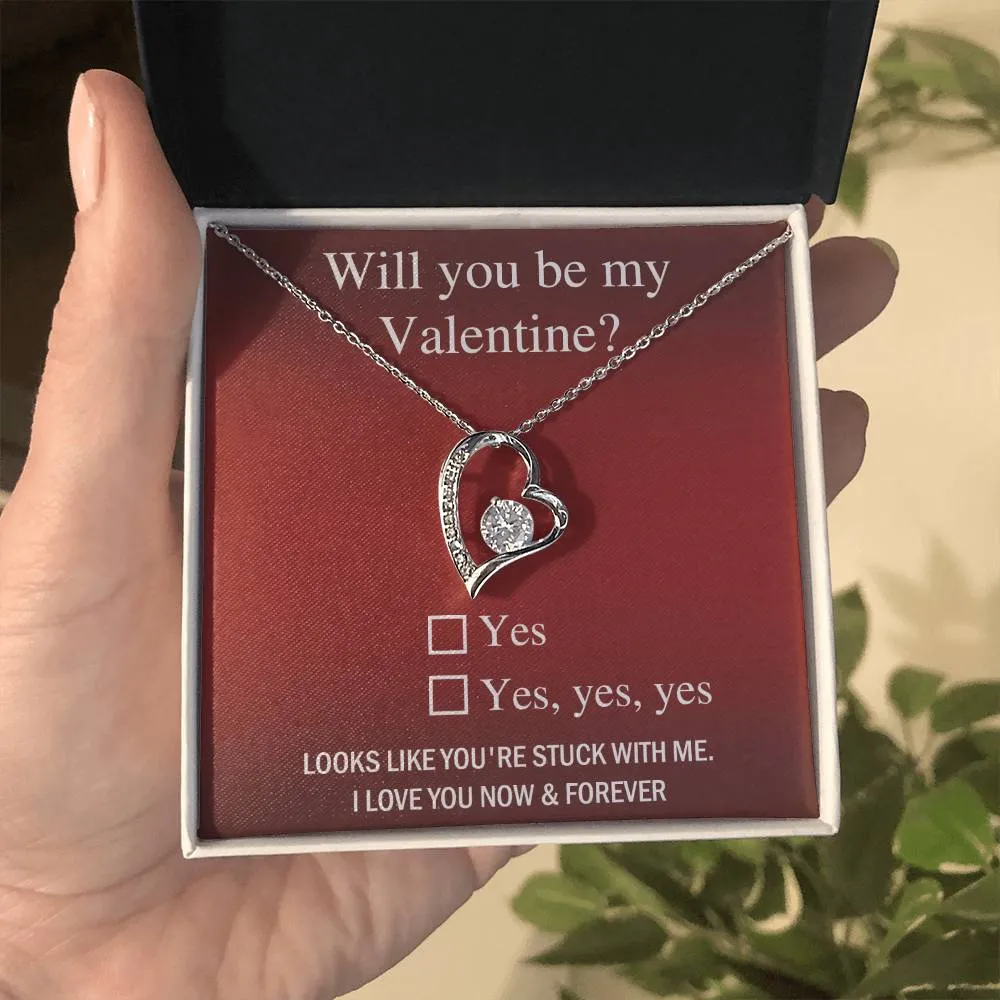 Will You Be My Valentine Soulmate Forever Love Necklace, Gift For Her
