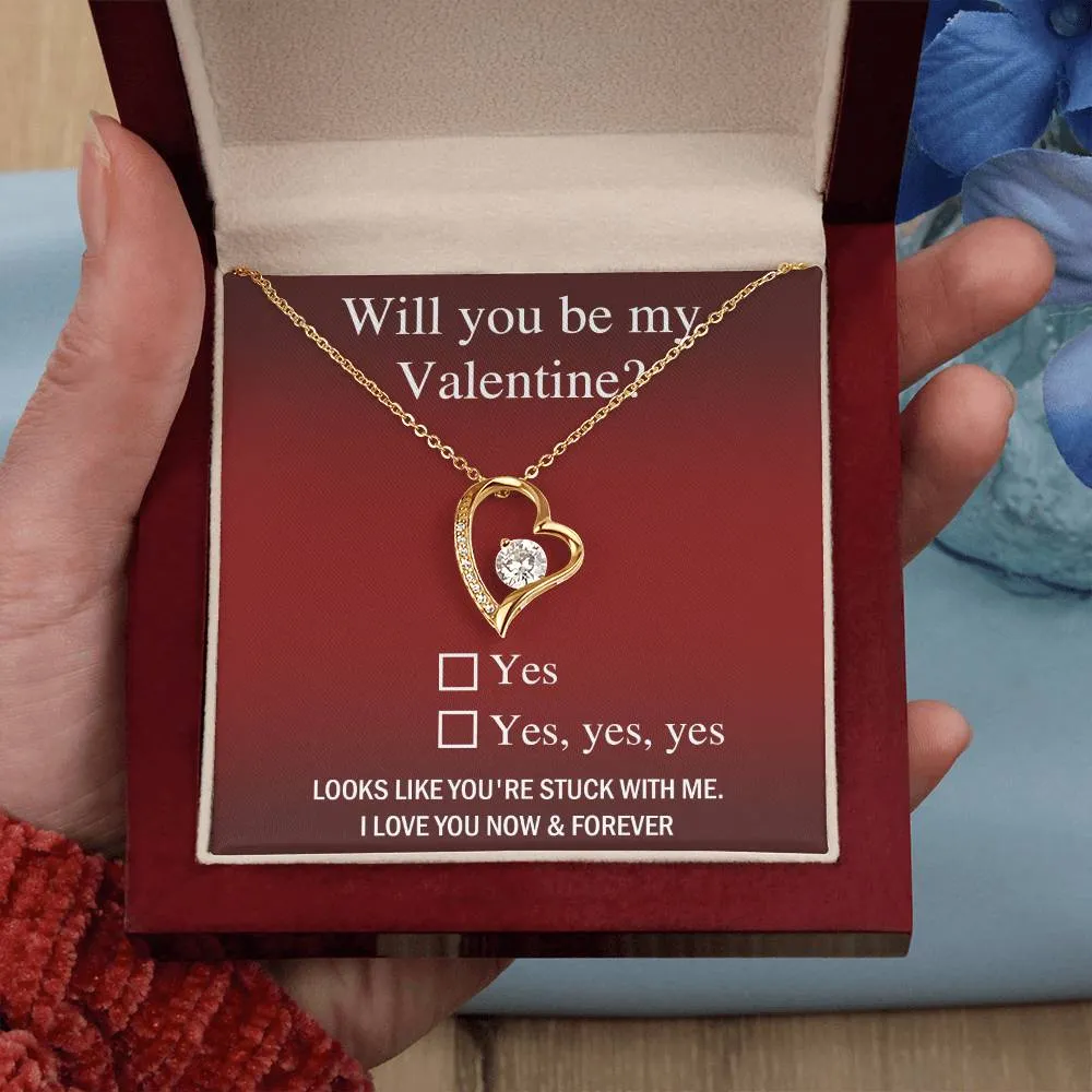 Will You Be My Valentine Soulmate Forever Love Necklace, Gift For Her