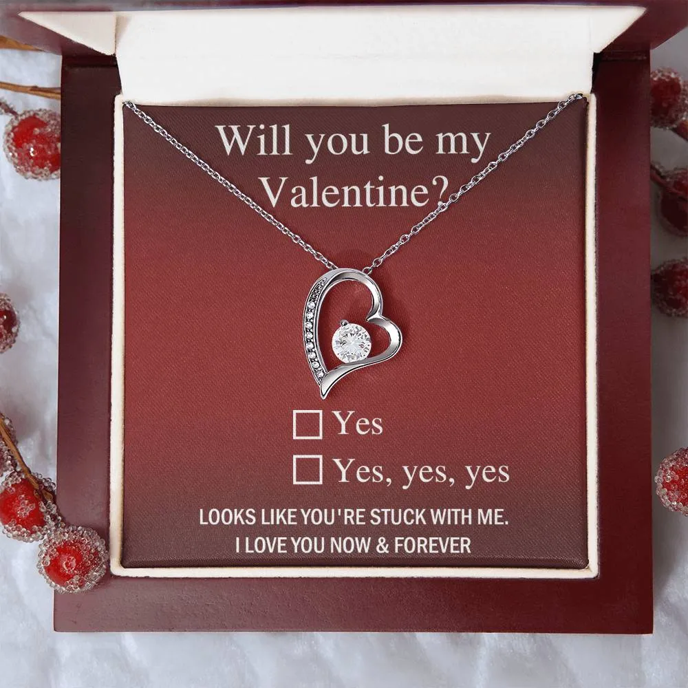 Will You Be My Valentine Soulmate Forever Love Necklace, Gift For Her