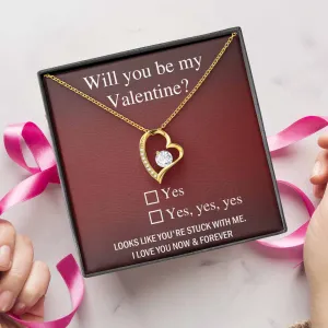 Will You Be My Valentine Soulmate Forever Love Necklace, Gift For Her