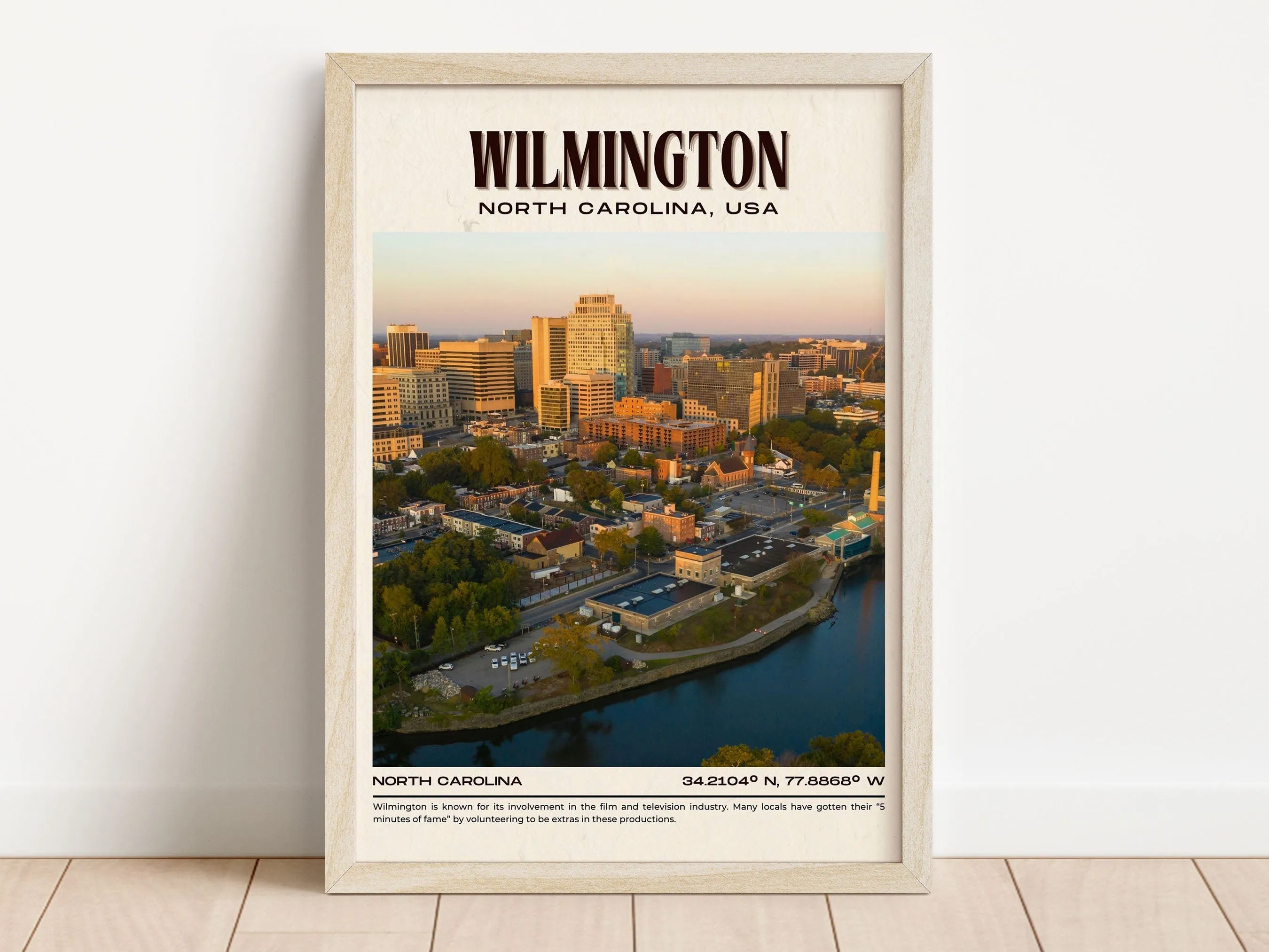 Wilmington Vintage Wall Art, North Carolina, USA