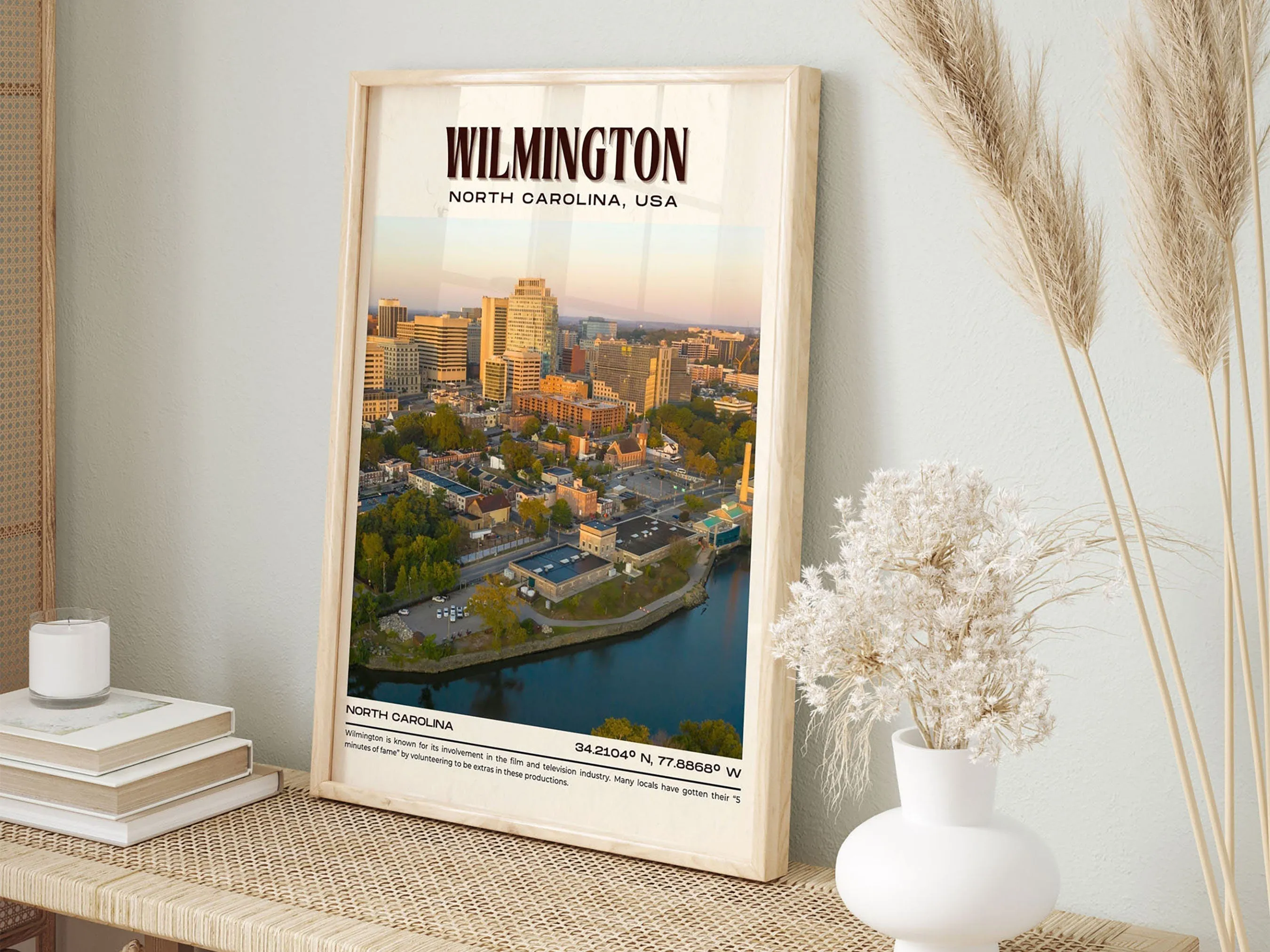 Wilmington Vintage Wall Art, North Carolina, USA