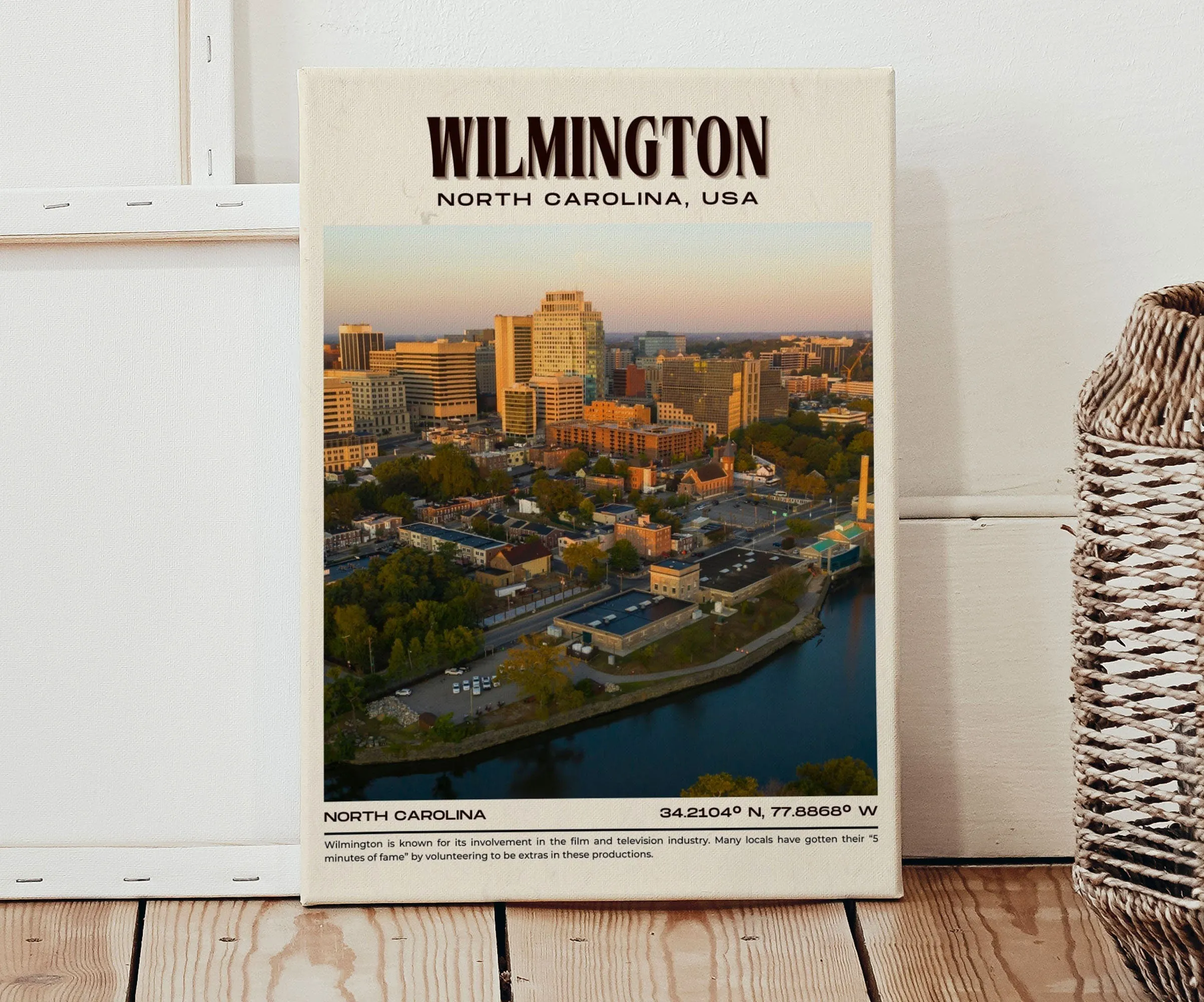 Wilmington Vintage Wall Art, North Carolina, USA