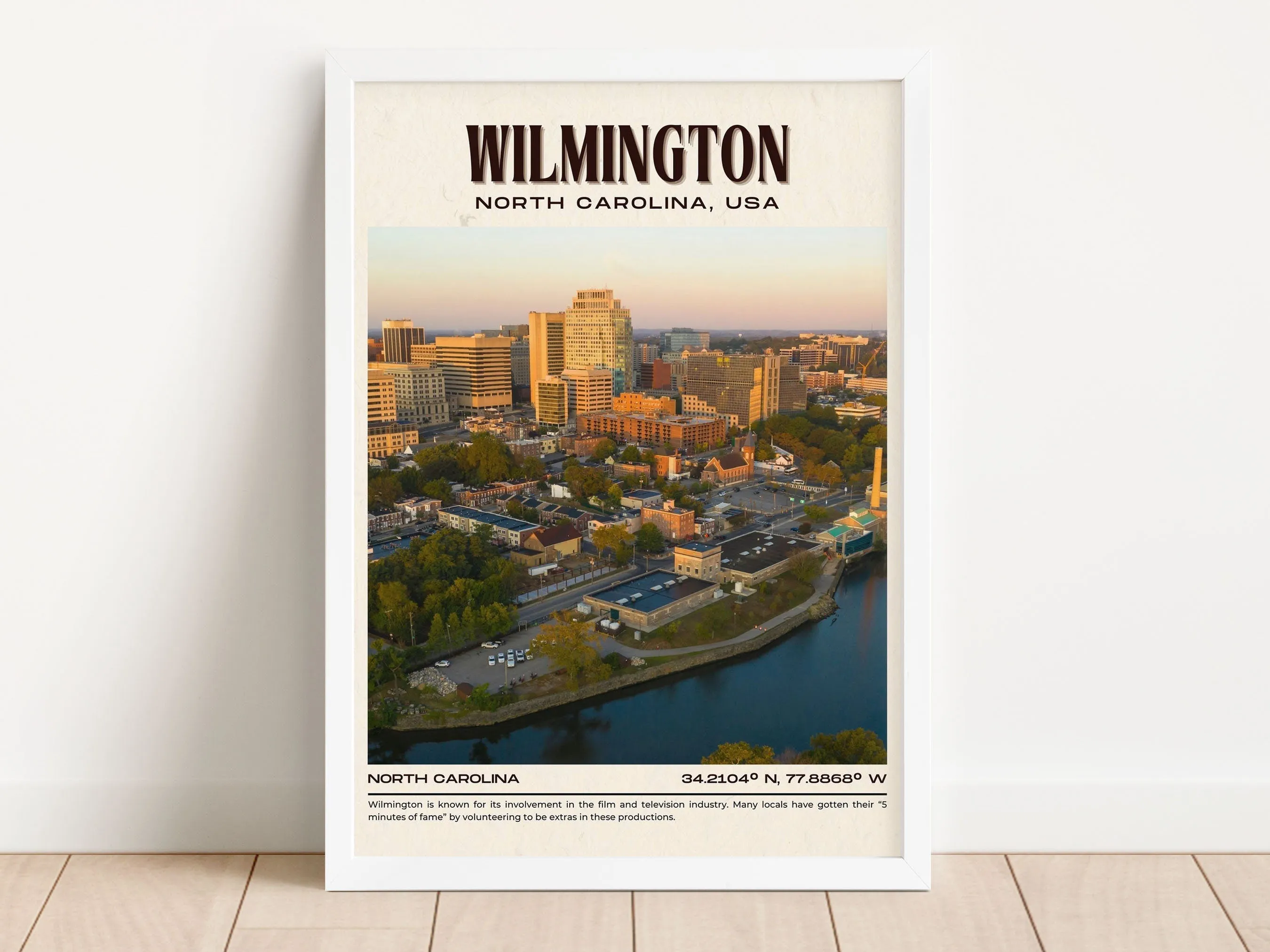 Wilmington Vintage Wall Art, North Carolina, USA