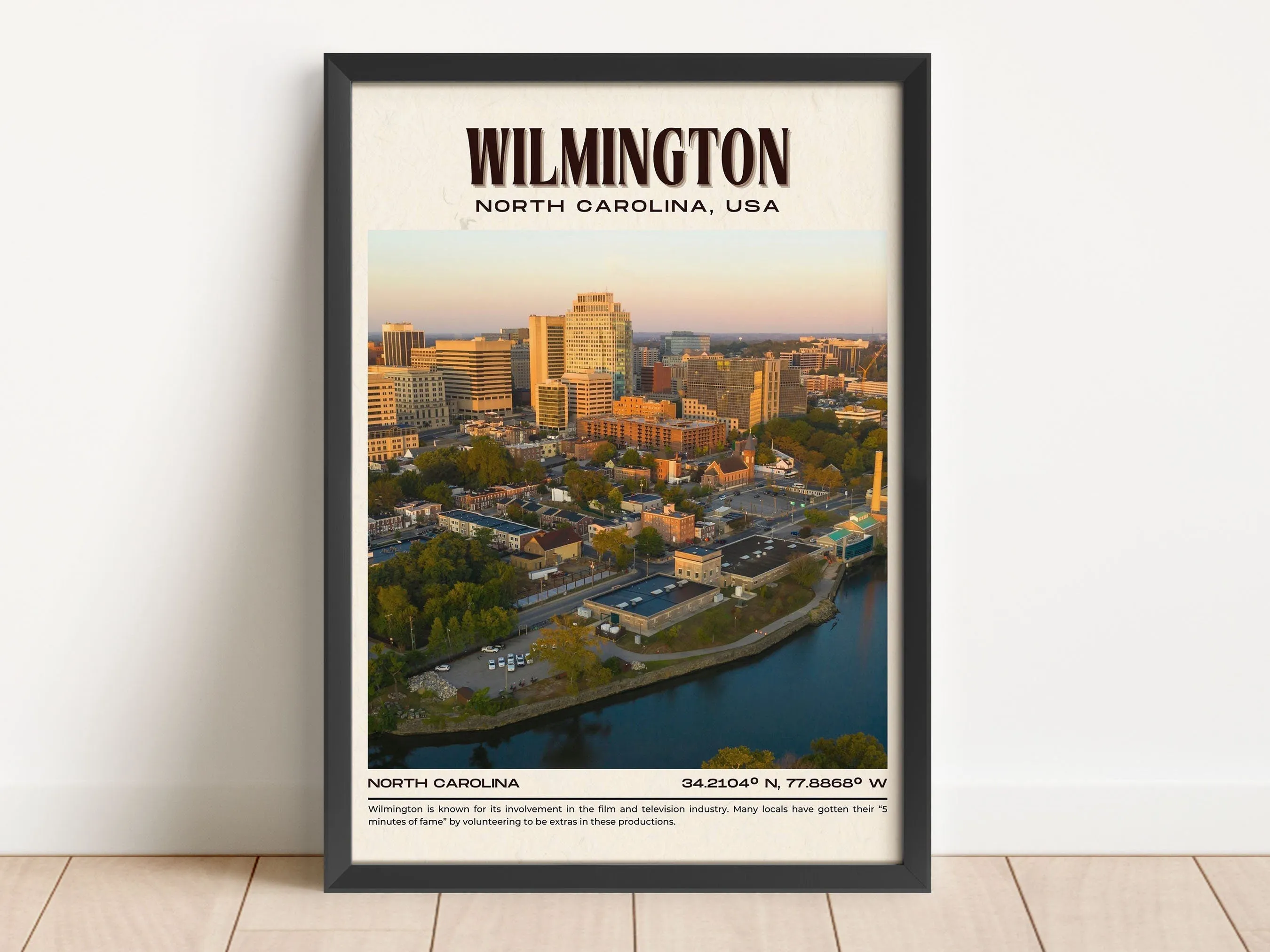Wilmington Vintage Wall Art, North Carolina, USA