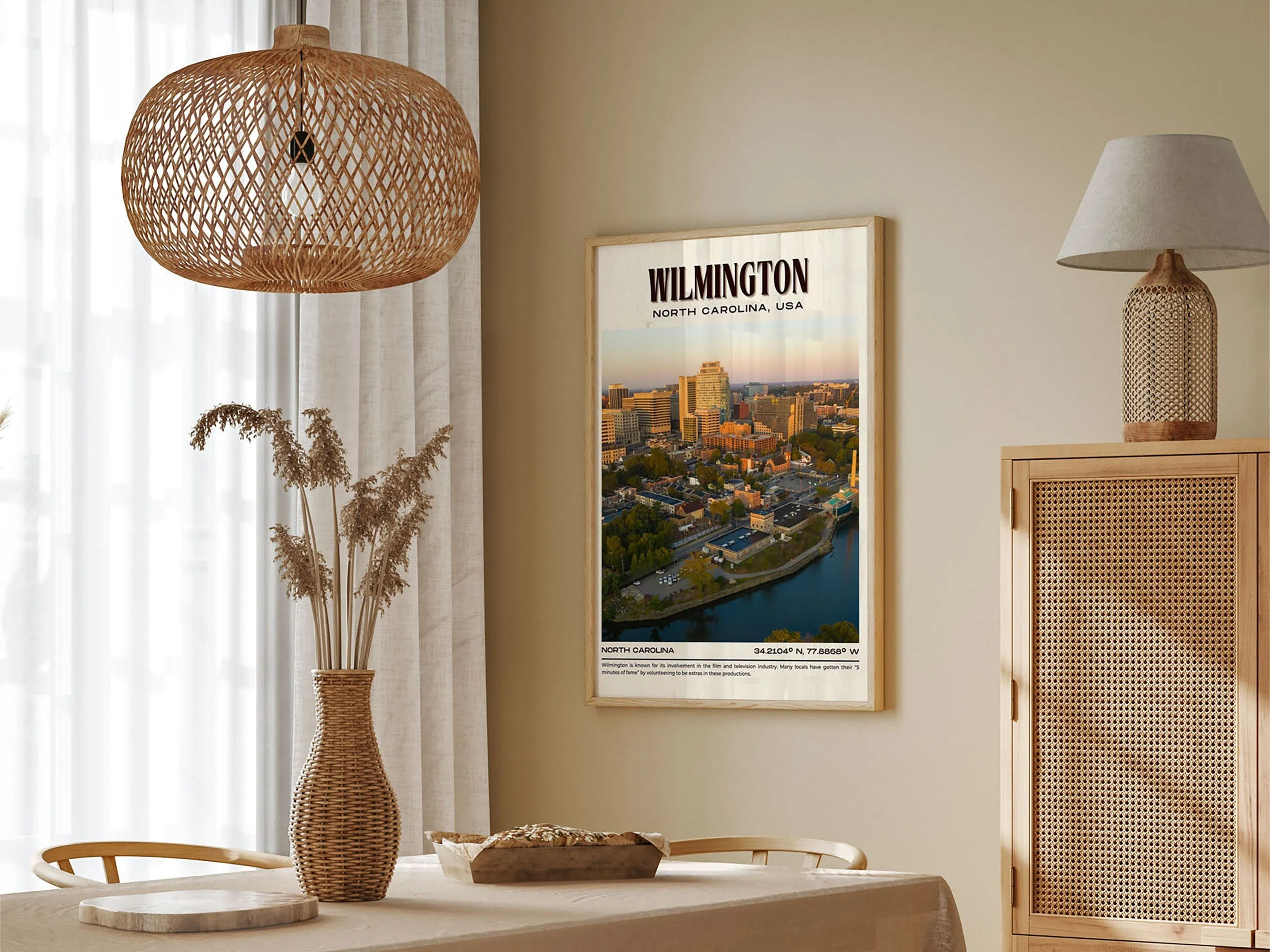 Wilmington Vintage Wall Art, North Carolina, USA