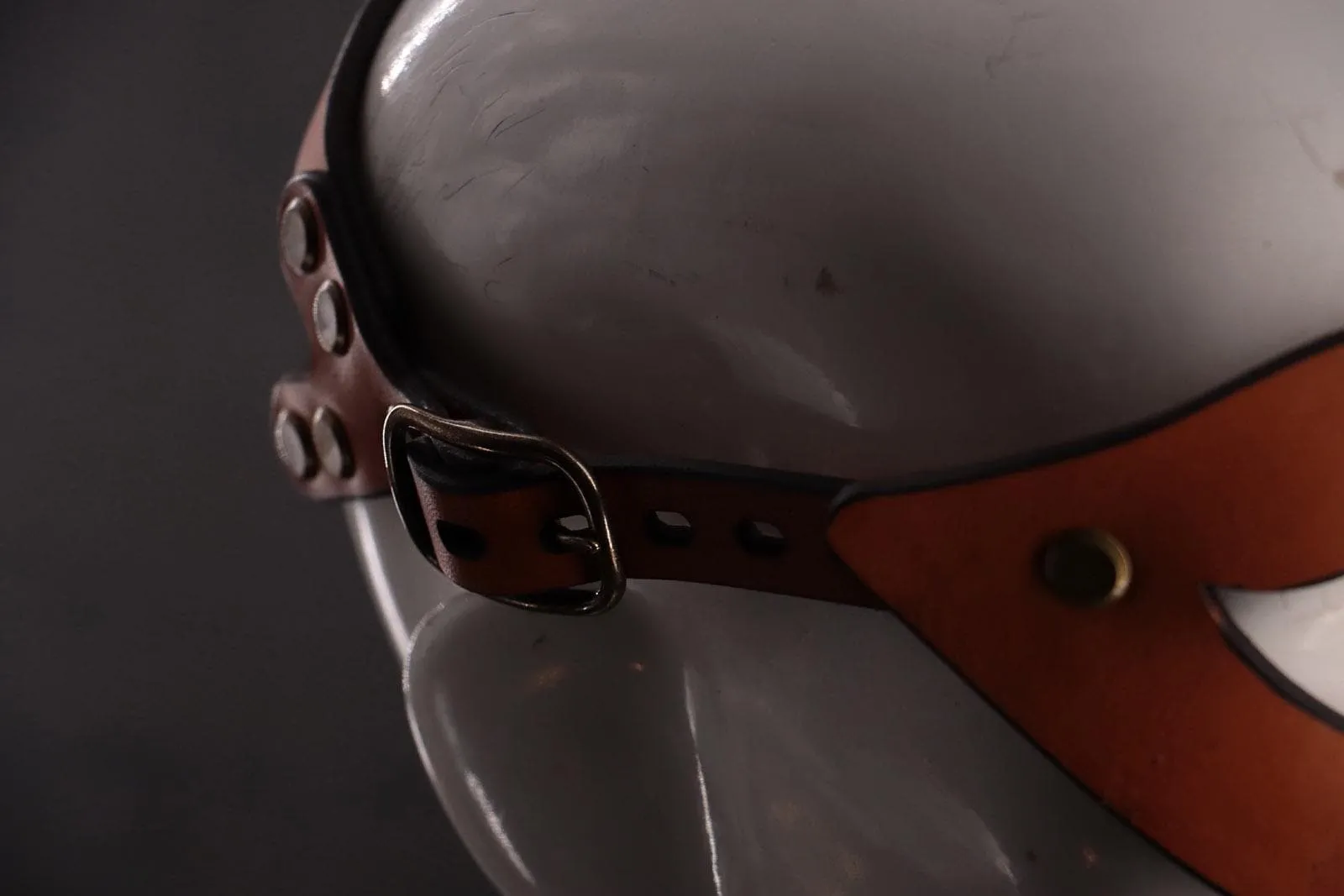 Winged Mask - Cognac with Bronze Hardware
