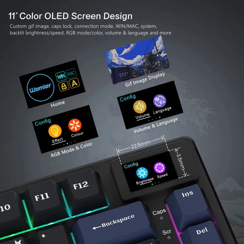 Wired Mechanical Gaming Keyboard- Hot-Swappable RGB Backlit for PC & Laptop