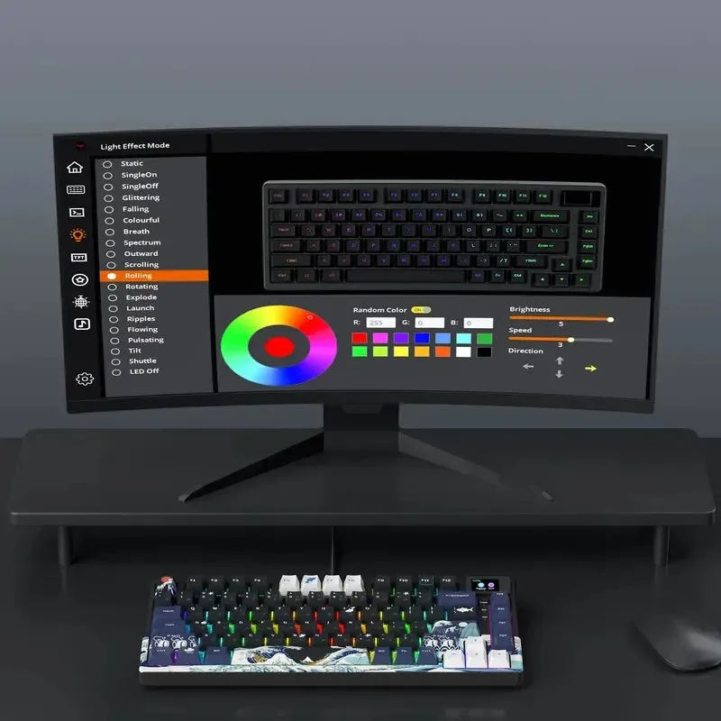 Wired Mechanical Gaming Keyboard- Hot-Swappable RGB Backlit for PC & Laptop