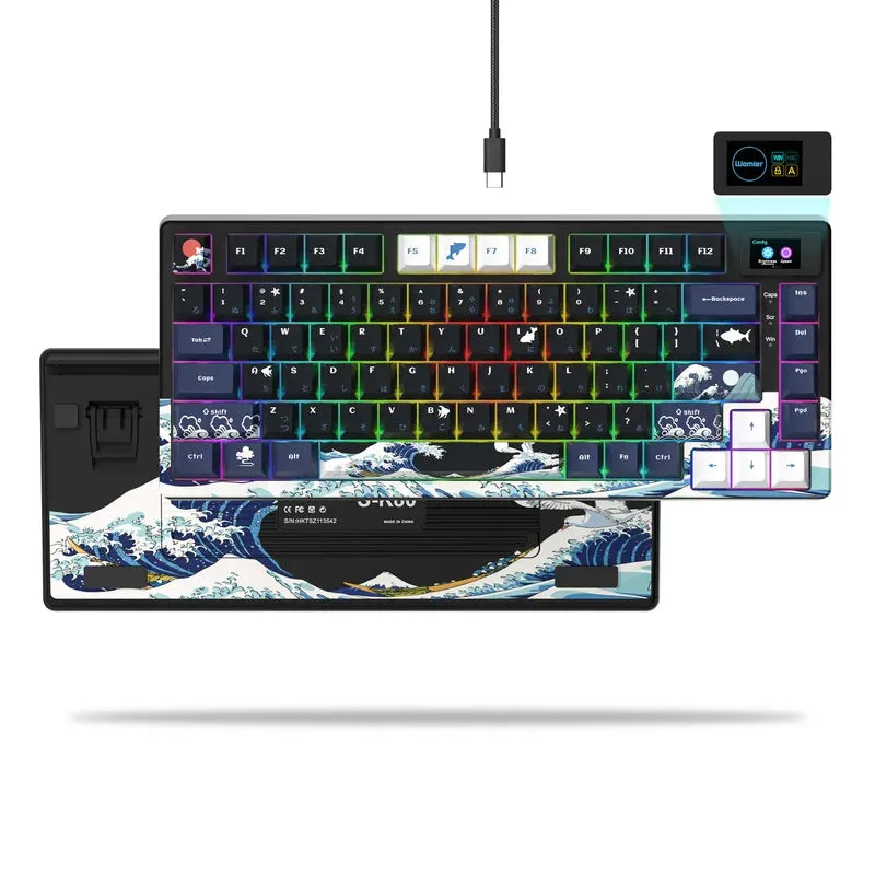Wired Mechanical Gaming Keyboard- Hot-Swappable RGB Backlit for PC & Laptop