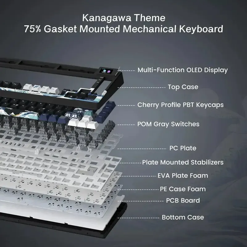 Wired Mechanical Gaming Keyboard- Hot-Swappable RGB Backlit for PC & Laptop