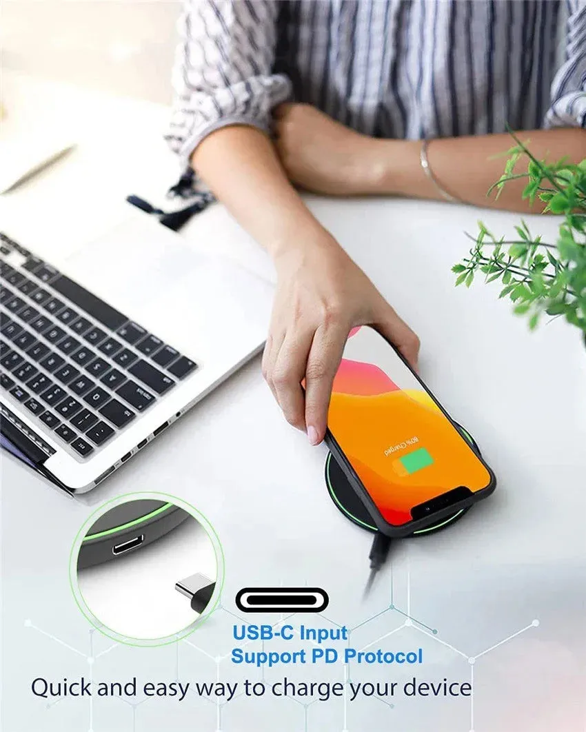 Wireless Charger Pad for iPhone, Samsung, Xiaomi, Huawei, Smartwatch