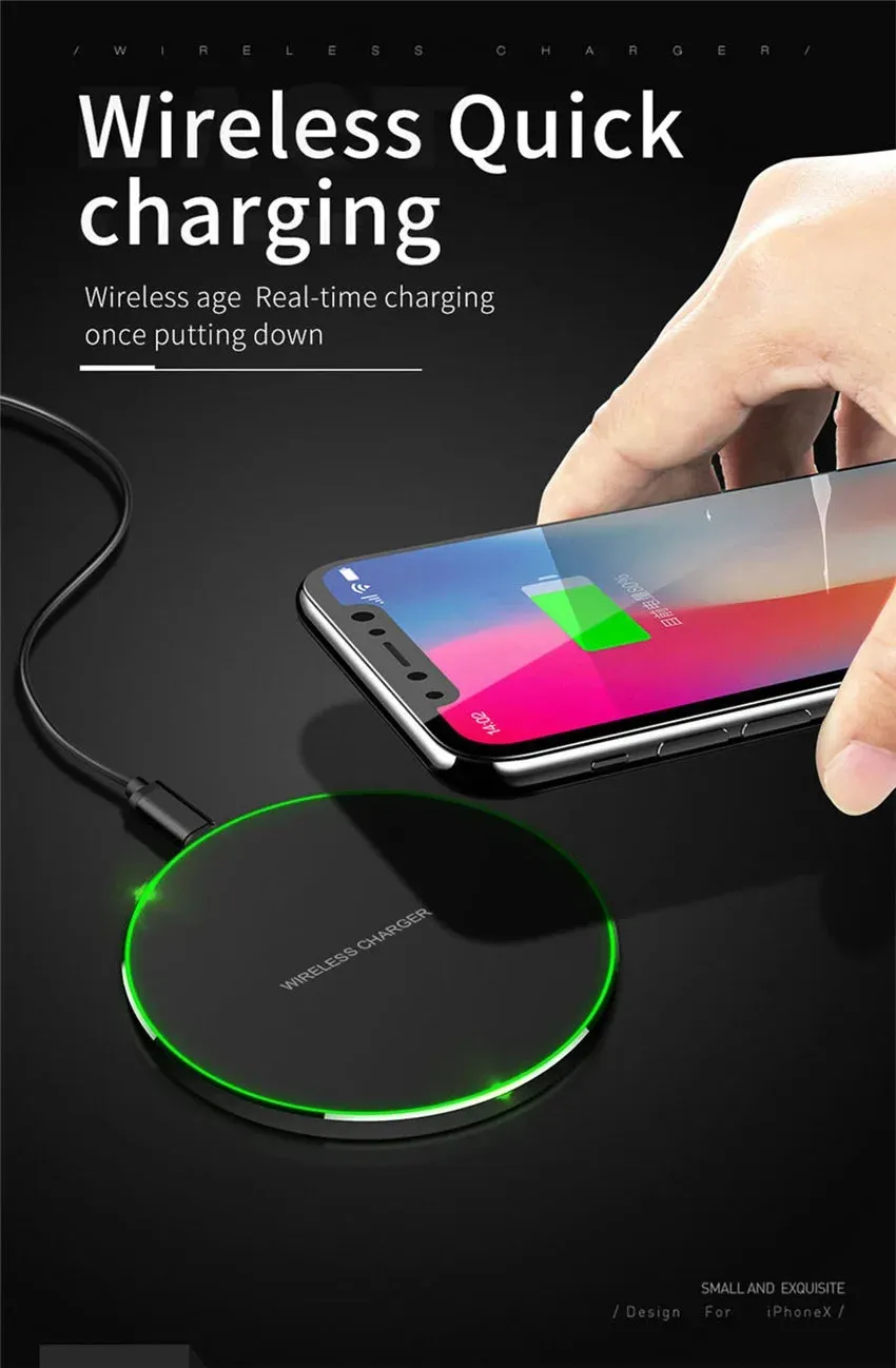 Wireless Charger Pad for iPhone, Samsung, Xiaomi, Huawei, Smartwatch