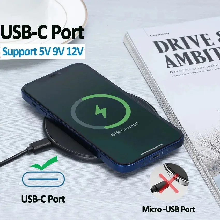 Wireless Charger Pad for iPhone, Samsung, Xiaomi, Huawei, Smartwatch