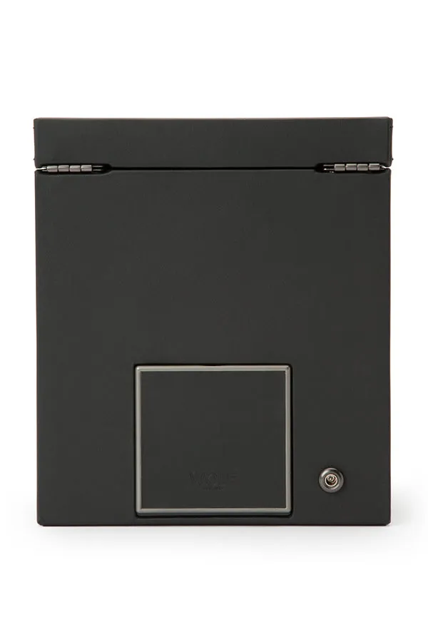 WOLF AXIS Single Watch Winder with Storage in POWDER BLACK