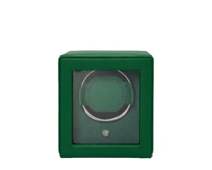 Wolf Cub Single Watch Winder with Cover in Tuttie Frutti Green
