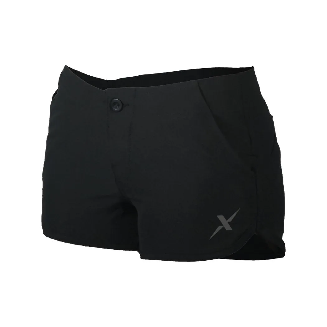 Womens Black Hybrid Performance Shorts