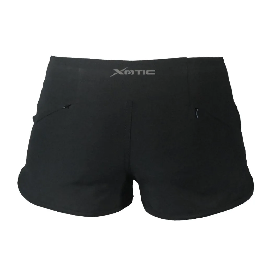 Womens Black Hybrid Performance Shorts